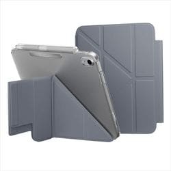 iPad A16 対応 ケース 軽量 持ち運び 可 ペン収納 スタンド 付 耐衝撃 背面 透明 クリア カバー FACET with Pencil Holder アラスカンブルー ME_PPHCSPLF2_AB