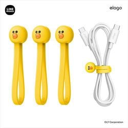 ケーブルバンド 3本入 ラインフレンズ 公式ライセンス シリコン 強力 マグネット ケーブル結束バンド LINE FRIENDS Magnet Cable Tie サリー EL_CBLCBSCTL_SA