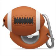 AirTag 対応 ケース かわいい スポーツ ボール 型 エアタグ カバー 落下防止 カラビナ 付 シリコン エアタグキーホルダー AirTag Ball Case ラグビーボール EL_ATGCSSCBL_RB