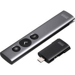 ワイヤレスプレゼンター 2.4GHz USB Type-C PD急速充電 HDMI出力ポート付き ガンメタリック MA-WPR16GM