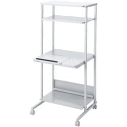 パソコンラック チルト天板 角度調整5段階 W650 キャスター付 耐荷重90kg RAC-EC20