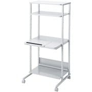 パソコンラック チルト天板 角度調整5段階 W650 キャスター付 耐荷重90kg RAC-EC20