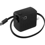 急速充電器 NovaPort DUO II 45W2C Built in CORD REEL USB-Cケーブル一体型 70cm 45W USB-C×1ポート付き ブラック CIO-G45W2C-CR-N2-BK