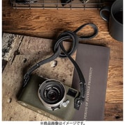 ネックストラップ ストレートカット (CURA真鍮製2重リング) フルレザー 000 125cm ブラック NE-ST-CU-125-000