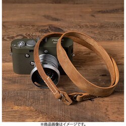 ネックストラップ テーパードカット （CURA真鍮製2重リング） フルレザー 006 100cm ブラウン NE-ST-TA-CU-100-006