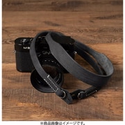 ネックストラップ テーパードカット (CURA真鍮製2重リング) フルレザー 000 125cm ブラック NE-ST-TA-CU-125-000