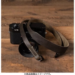 ネックストラップ テーパードカット （CURA真鍮製2重リング） フルレザー 001 125cm グリーン NE-ST-TA-CU-125-001