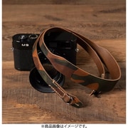 ネックストラップ テーパードカット (CURA真鍮製2重リング) フルレザー 008 125cm カモフラージュ NE-ST-TA-CU-125-008