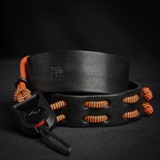 パラシューター ネックストラップ (ピークデザイン アンカーリンクス) レザー 012 100cm ブラック+オレンジ PA-NE-ST-PD-100-012