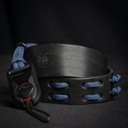 パラシューター ネックストラップ (ピークデザイン アンカーリンクス) レザー 014 125cm ブラック+ブルー PA-NE-ST-PD-125-014