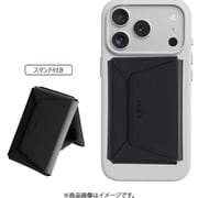 多機能カードケース&スタンド MagSafe対応 最大8枚カード収納 ジェットブラック MB005S-1-JTBK