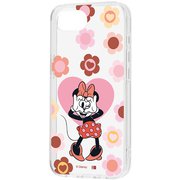 iPhone 16e 用 ディズニー 耐衝撃 ハイブリッドケース ミニー ハートフラワー RC-DP50UC4C/MN42_IF01