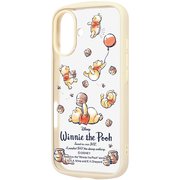 iPhone 16 用 ディズニー Puffull 衝撃吸収 バンパー ハイブリッドケース プーさんとはちみつ4 RC-DP46CMD2MLW/PO74