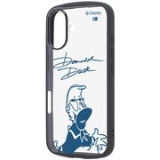 iPhone 16 用 ディズニー Puffull 衝撃吸収 バンパー ハイブリッドケース ドナルドダックサイン RC-DP46CMD2B/DD7