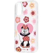 iPhone 16 用 ディズニー 耐衝撃 ハイブリッドケース ミニー ハートフラワー RC-DP46UC4C/MN42_IF01