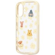 iPhone 16 用 ディズニー Puffull 衝撃吸収 バンパー ハイブリッドケース プーさんと仲間達 花柄2 RC-DP46CMD2MLW/PO72
