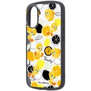 iPhone 16 用 ルーニー・テューンズ Puffull 衝撃吸収 バンパー ハイブリッドケース トゥイーティー/総柄2 RC-WP46CMD2B/TWB3