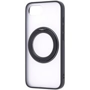 iPhone 16e 用 ハイブリッドケース シルキーマット マグネット充電対応 リング付き ブラック RT-P50BS11/B