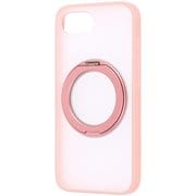 iPhone 16e 用 ハイブリッドケース シルキーマット マグネット充電対応 リング付き ピンク RT-P50BS11/P