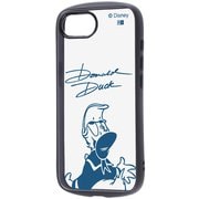 iPhone 16e 用 ディズニー Puffull 衝撃吸収 バンパー ハイブリッドケース ドナルドダックサイン RC-DP50CMD2B/DD7