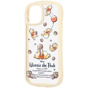 iPhone 15/14/13 用 ディズニー Puffull 衝撃吸収 バンパー ハイブリッドケース プーさんとはちみつ4 RC-DP51CMD2MLW/PO74
