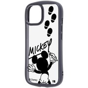 iPhone 15/14/13 用 ディズニー Puffull 衝撃吸収 バンパー ハイブリッドケース ミッキーマウスサイン RC-DP51CMD2B/MK13