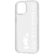 iPhone 15/14/13 用 ディズニー 耐衝撃 ハイブリッドケース ミッキーマウス シルエット W RC-DP51UC4C/MK65_IF01