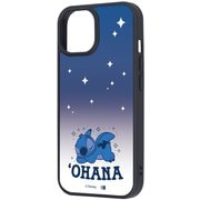 iPhone 15/14/13 用 ディズニー maru 衝撃吸収 バンパー ハイブリッドケース スティッチ おやすみ RJ-DP51K4TB/ST11_IF01