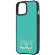 iPhone 15/14/13 用 ディズニー ピクサー maru 衝撃吸収 バンパー ハイブリッドケース エイリアン ラインアート RJ-DP51K4TB/TY17