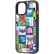 iPhone 15/14/13 用 ディズニー maru 衝撃吸収 バンパー ハイブリッドケース スティッチとエンジェル 総柄 RJ-DP51K4TB/ST12