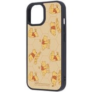 iPhone 15/14/13 用 ディズニー maru 衝撃吸収 バンパー ハイブリッドケース プーさんとはちみつ 総柄 RJ-DP51K4TB/PO62