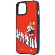 iPhone 15/14/13 用 ムーミン maru 衝撃吸収 バンパー ハイブリッドケース リトルミイとニョロニョロ RJ-AP51K4TB/MT013