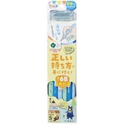 正しい持ち方が身に付く！ えんぴつ 三角 6B 6本入り PA036