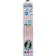 光る！学校えんぴつ 2B リボンパープル 10本入 ST137PU