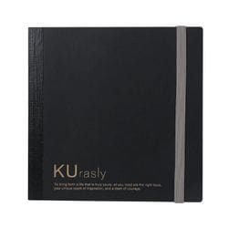 KUrasly スクエアノート 150mm 正方形 5mm方眼罫 ブラック T9 080
