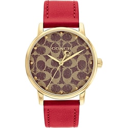 GRAND 36mm レッドレザーベルト 茶文字盤 正規品2年保証 14503874