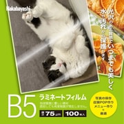 ラミネートフィルムE2 75μm 100枚入 B5 LPR-B5E2-75