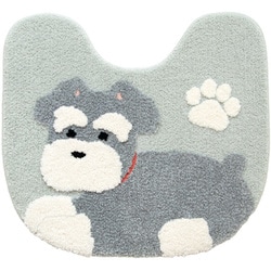 ファンディットアニマル シュナウザー トイレマット 約縦55cm×横60cm グレー