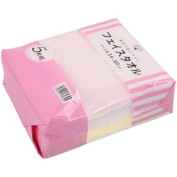 薄手で使いやすい フェイスタオル 約縦34cm×横80cm 5枚 カラー ZG-801