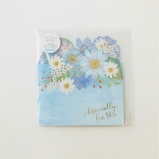 62-211 [フラワー三つ折り色紙 ブルー]