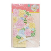 62-227 [フラワーバスケット色紙 ピンク]