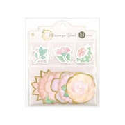 62-262 [メッセージシール フラワー/ピンク]