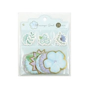 62-264 [メッセージシール フラワー/ブルー]