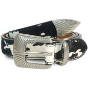 21969027 [Lee 0120599COW 25mm ハラコ調 ウェスタンベルト BLACK]