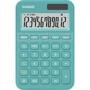 デザイン電卓 ミニジャスト型 カラフル 12桁表示 ターコイズ MW-C20D-TU-N