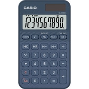 デザイン電卓 ノート型 カラフル 10桁表示 ネイビー SL-300D-NY-N