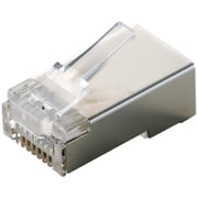 RJ45 LANコネクタ Cat5e STP 10個 自作用 単線・より線 両対応 金メッキ シルバー LD-SRJ45T10V2