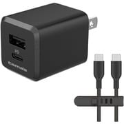 AC充電器 PD20W コンセントチャージャーC+A C to Cケーブル付 ブラック TAP156UCCC10K