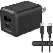 AC充電器 PD30W コンセントチャージャーC+A CtoCケーブル付 ブラック TAP157UCCC10K