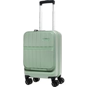 スーツケース ハードキャリー ファスナータイプ フロントオープン 旅行目安日数：1泊～2泊 27L 拡張時31L TSロック搭載 コインロッカーサイズ 機内持ち込み可能 預け入れ無料サイズ TE-0905-42 アイスグリーン